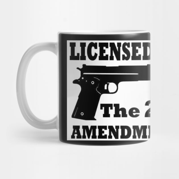 Licensed by the 2nd Amendment by  The best hard hat stickers 